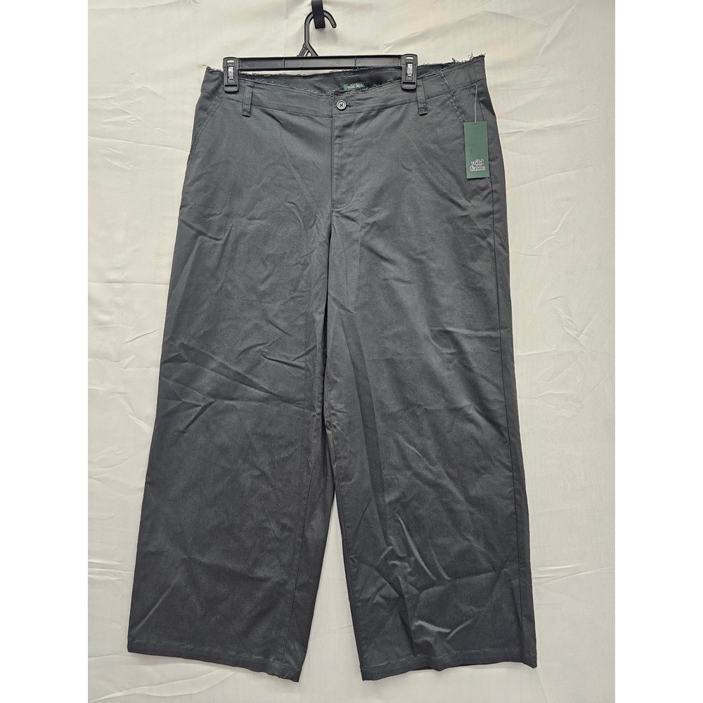 Wild Fable Womens XXL Gray Wide Leg Raw Edge Waistband Pants 331 07 2716 New